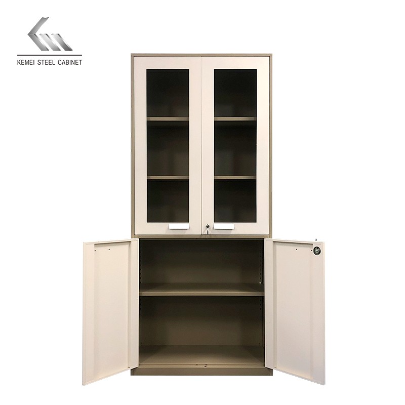 2 Swing Door Storage Steel Filing Cabinet Wardrobe Metal Cabinet