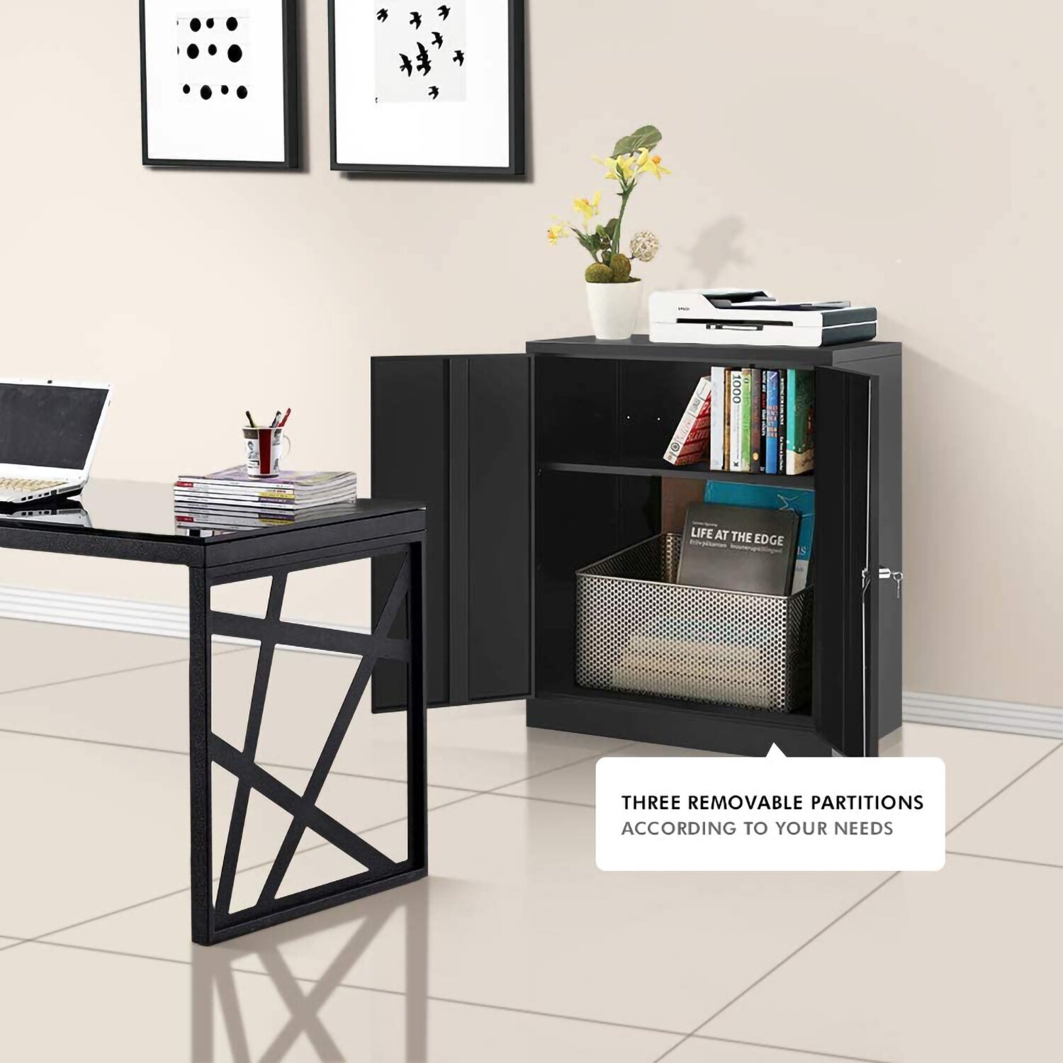 Kemei Half Height Swing Door Cupboard