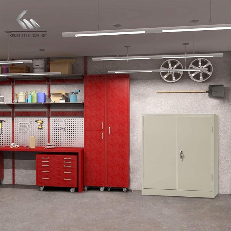 KEMEI Office Use Swing Door Metal Cabinet 900mm Height