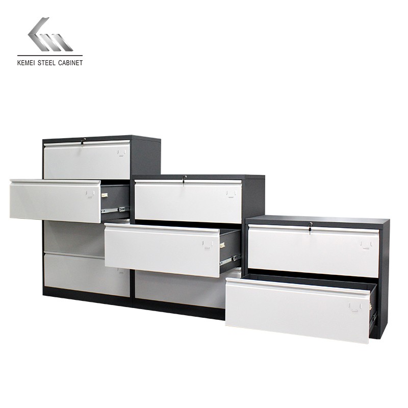Office Steel Width 2/3/4 Drawer Metal File Storage Cabinet Filing Wardrobe with New Handle