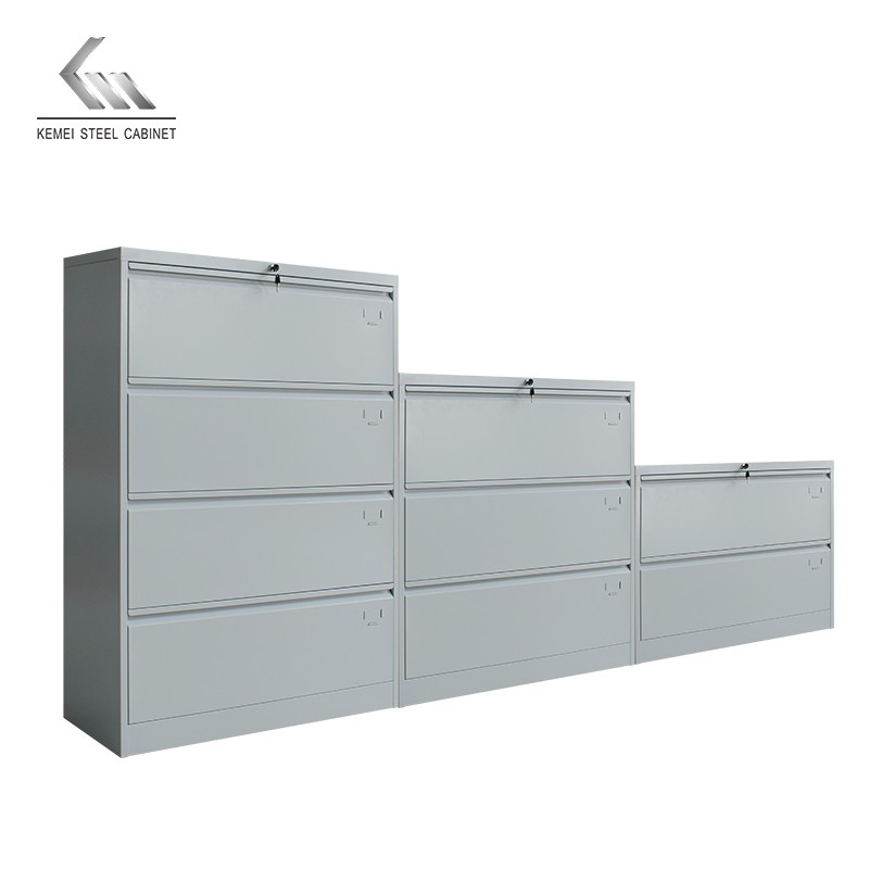 Office Steel Width 2/3/4 Drawer Metal File Storage Cabinet Filing Wardrobe with New Handle