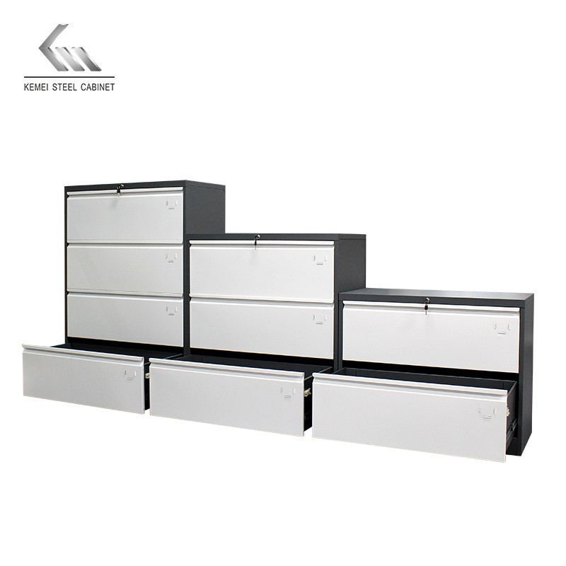 Office Steel Width 2/3/4 Drawer Metal File Storage Cabinet Filing Wardrobe with New Handle