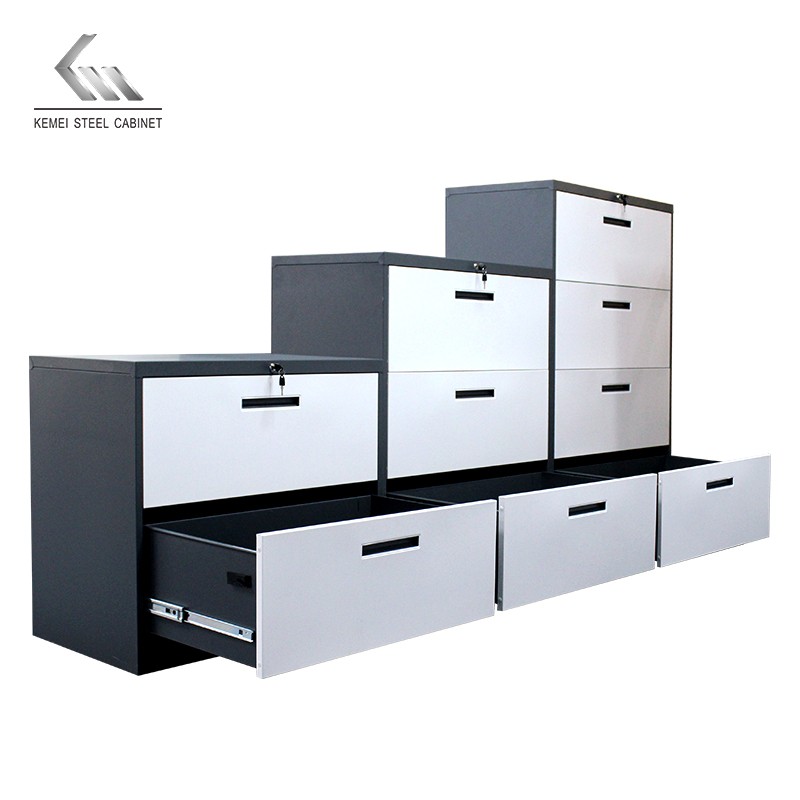 Combination 2 3 4 Drawer Metal File Wide Cabinet Filing Storage Steel Office Furniture Locker