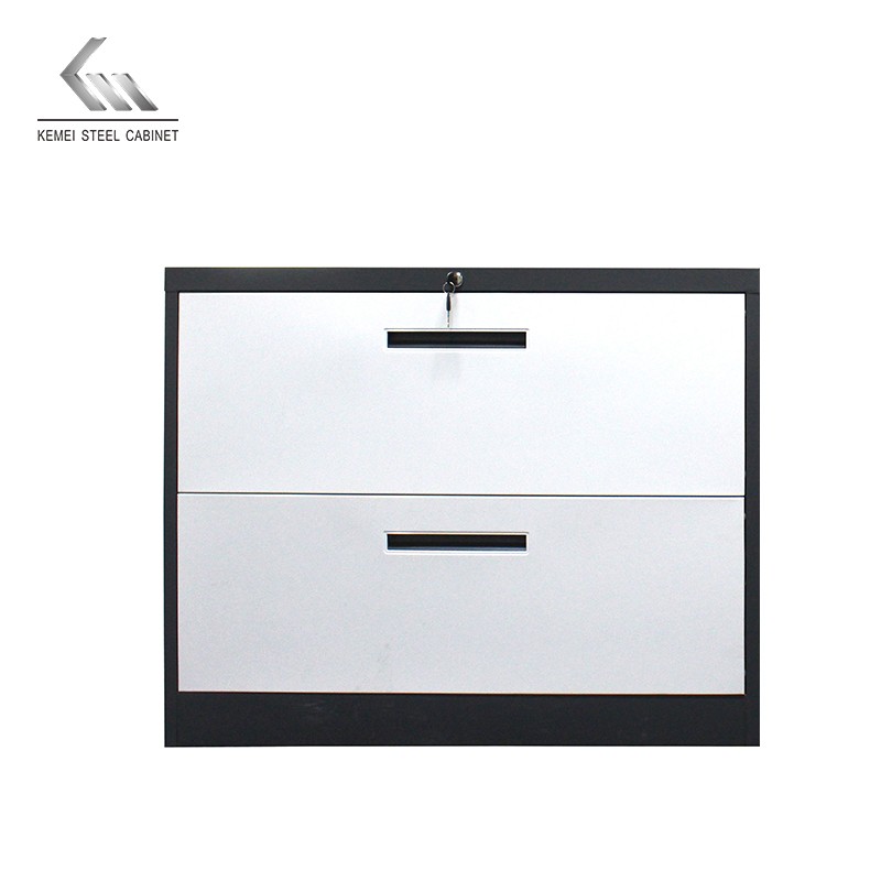 Width 2 Drawer Steel Filing Cabinet Large Storage with Locks Cupboard Metal Drawers