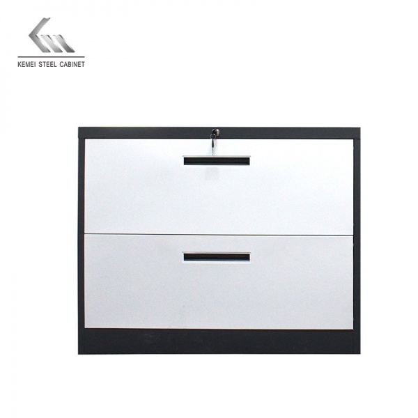 Width 2 Drawer Steel Filing Cabinet Large Storage with Locks Cupboard Metal Drawers