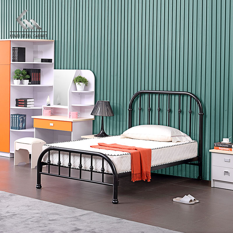 Simple Single Metal Bed Frame For Hostel Home