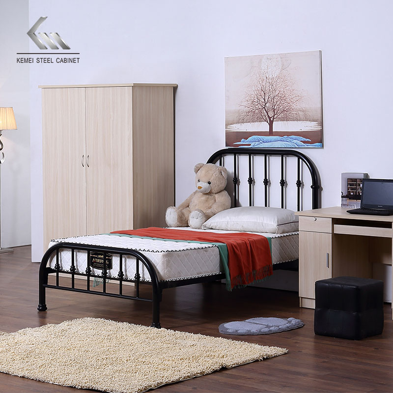 Simple Single Metal Bed Frame For Hostel Home
