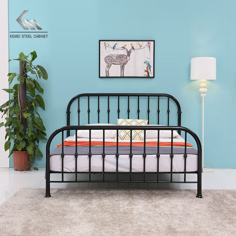 Single Queen Size Metal Steel Bed Frame