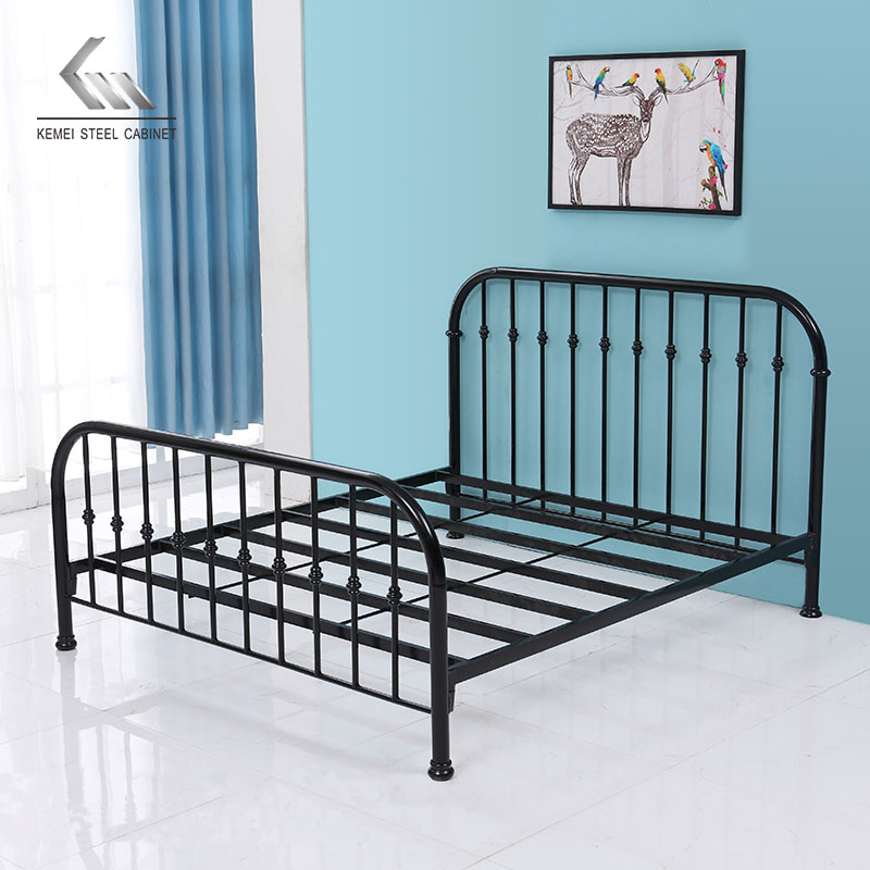 Single Queen Size Metal Steel Bed Frame
