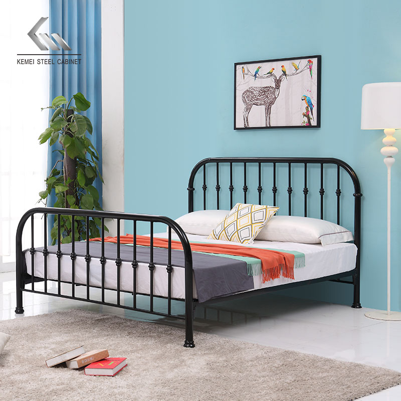 Single Queen Size Metal Steel Bed Frame