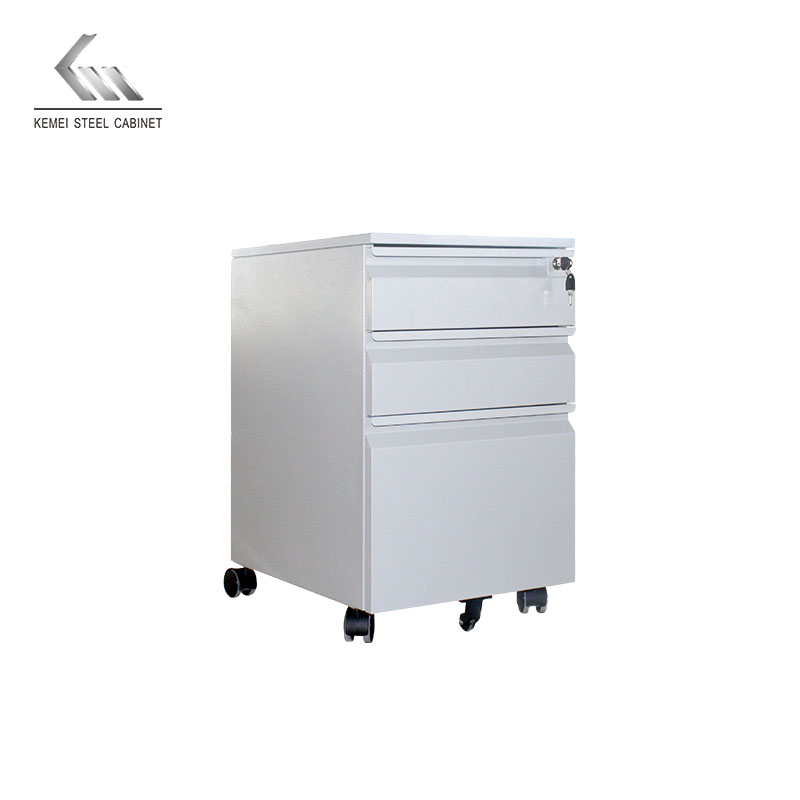 3 Drawers Metal Mobile Pedestal