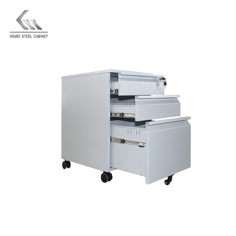 3 Drawers Metal Mobile Pedestal