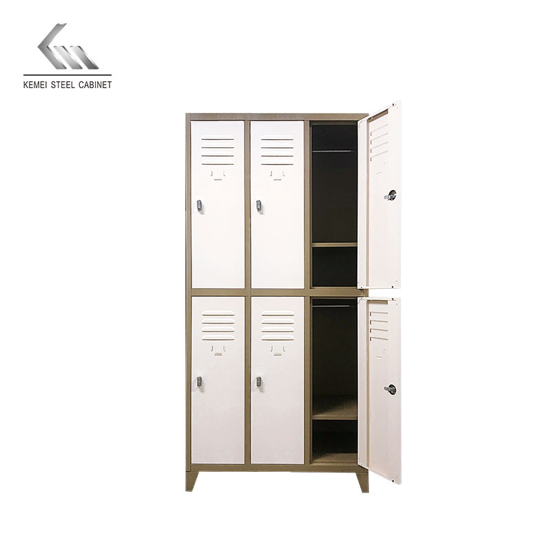 6 Doors Steel Locker With Standing Leg