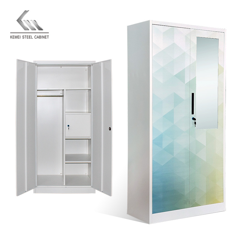 2 Door Swing Door Steel Wardrobe