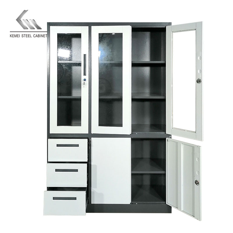 3 Door Steel Office File Cabinet Storage Locker