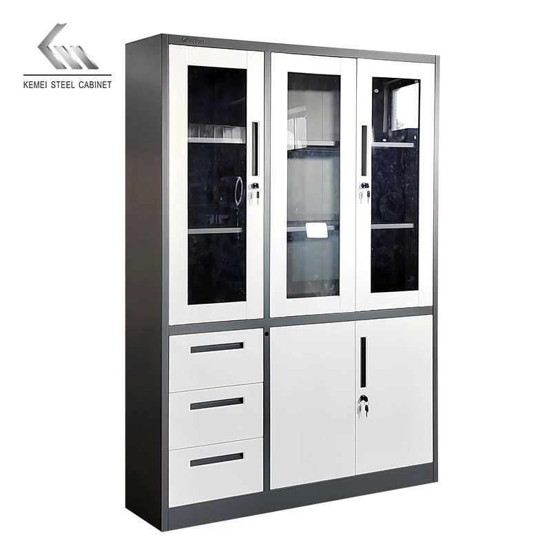 3 Door Steel Office File Cabinet Storage Locker