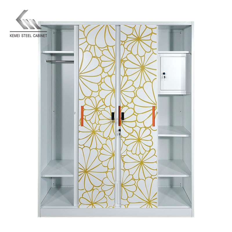 4 Door Sliding Door Steel Wardrobe