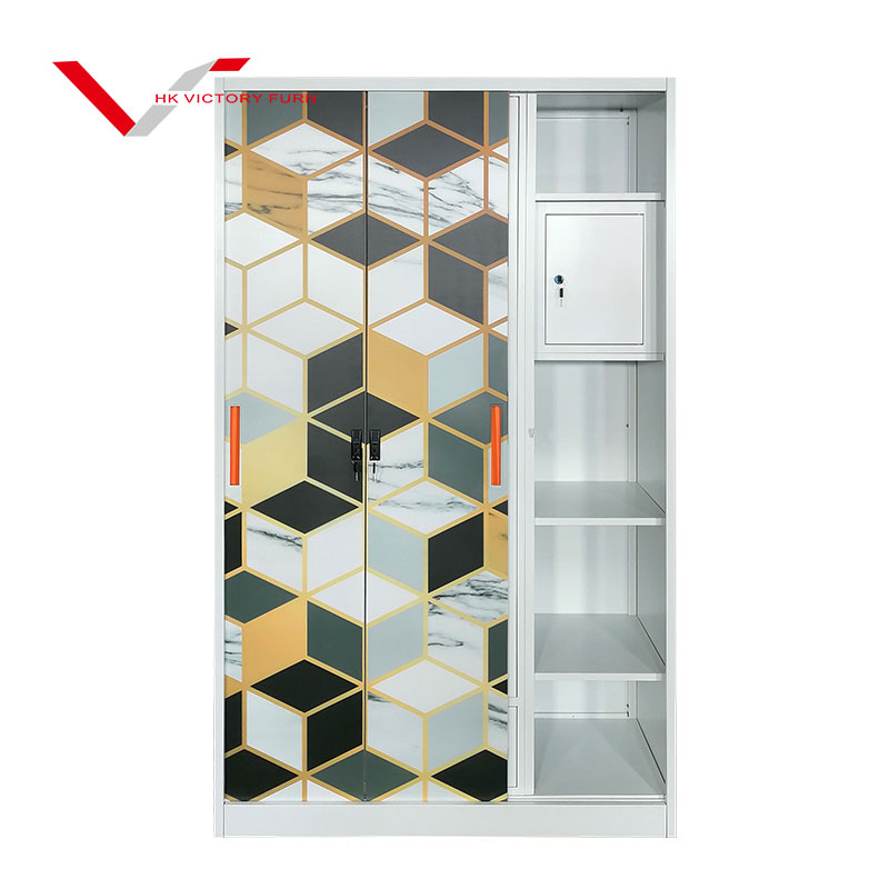 3 Door Sliding Door Steel Wardrobe