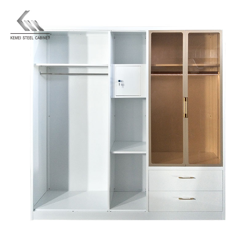 5 Door Steel Wardrobe with LED light