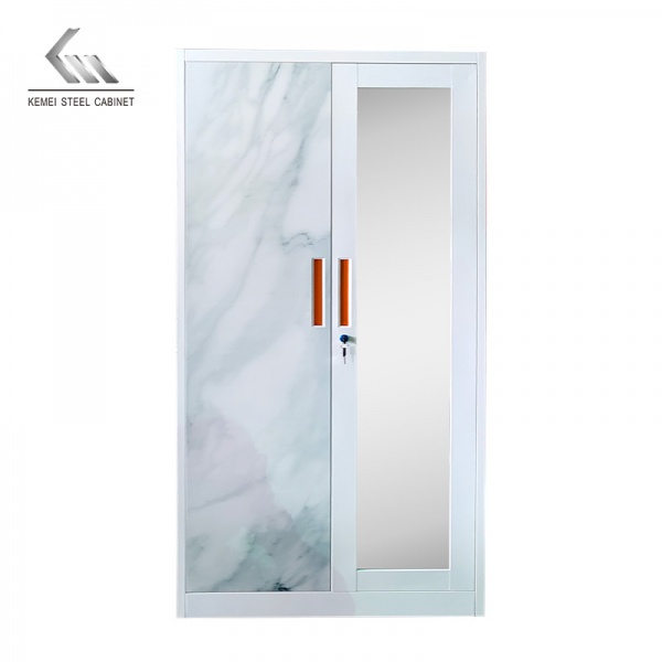 Flower Transfer 2 Swing Door Closet almira steel wardrobe