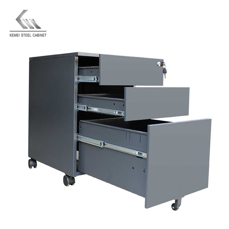 Under Desk Movable Cabinet with Wheel Metal File Mobile Cabinet