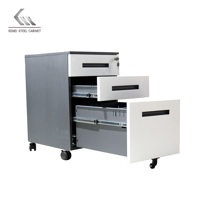 School Flexible Steel 3 Drawer Mobile Pedestal