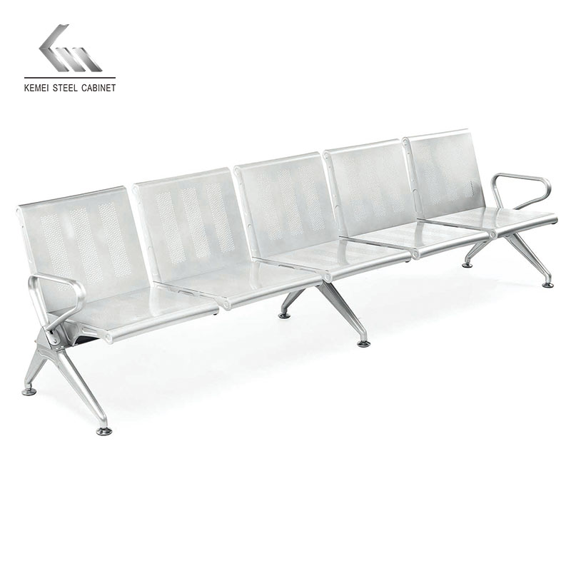 Metal 4 Seater Reception Hospital Bank Airport Waiting Chair