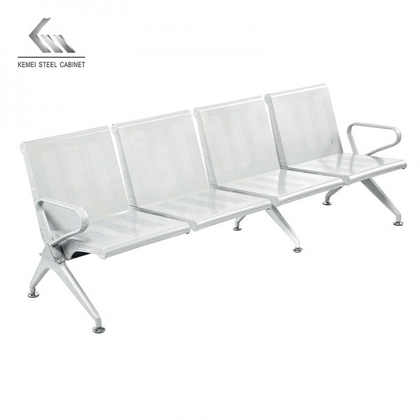 Metal 4 Seater Reception Hospital Bank Airport Waiting Chair