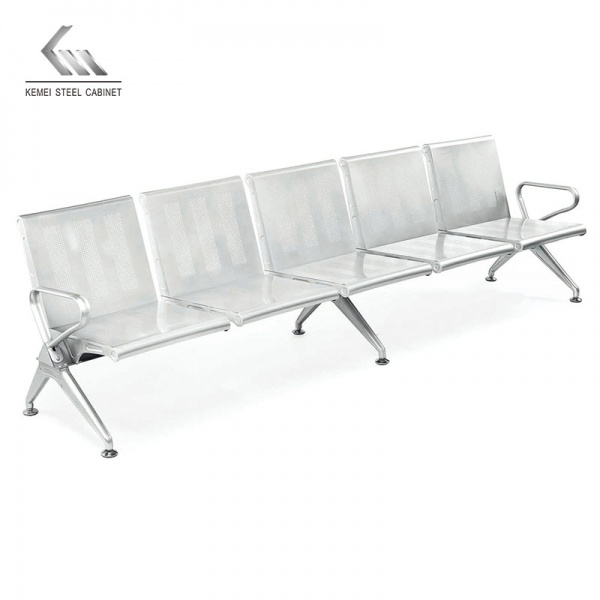 Public 5 Seater Reception Chair Bus Station Waiting Chair