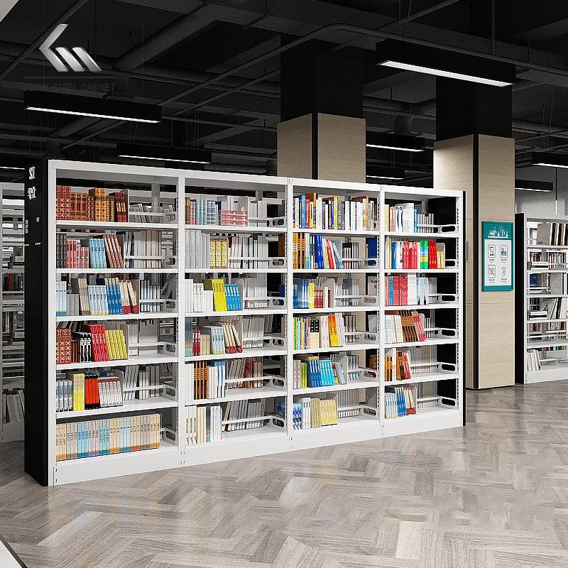 Factory customized Metal Bookcase Steel Bookshelf