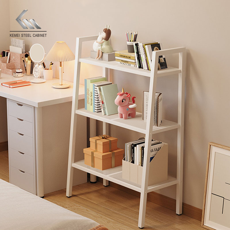 Bedroom Storage Ladder Shelf Steel Rack