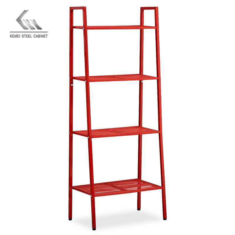 Customized Metal Ladder Rack Free Standing Trapezoidal Shelf
