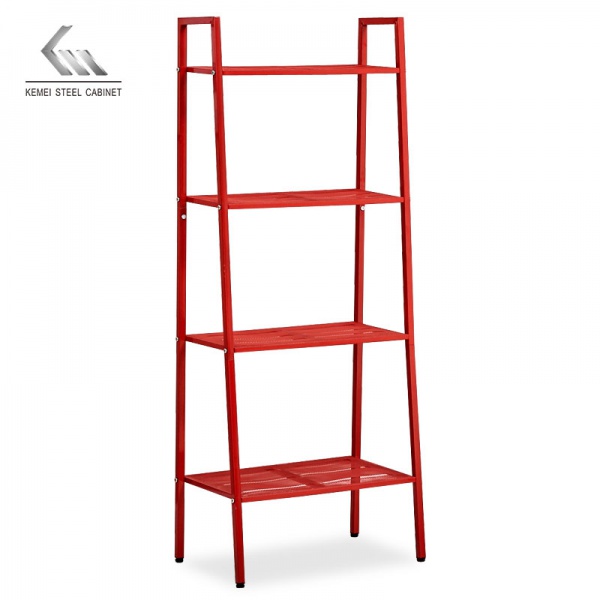Customized Metal Ladder Rack Free Standing Trapezoidal Shelf