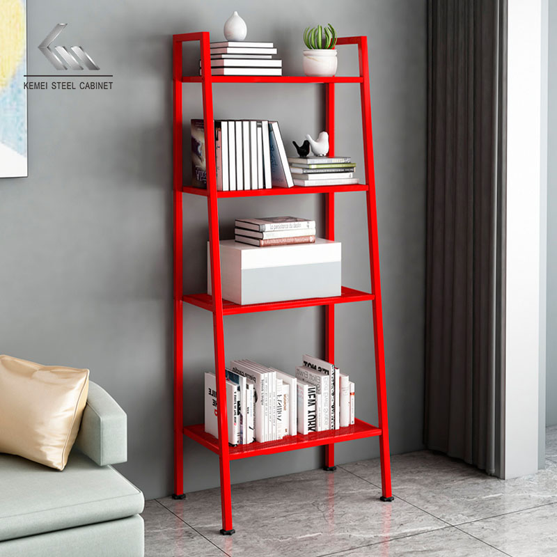 Customized Metal Ladder Rack Free Standing Trapezoidal Shelf