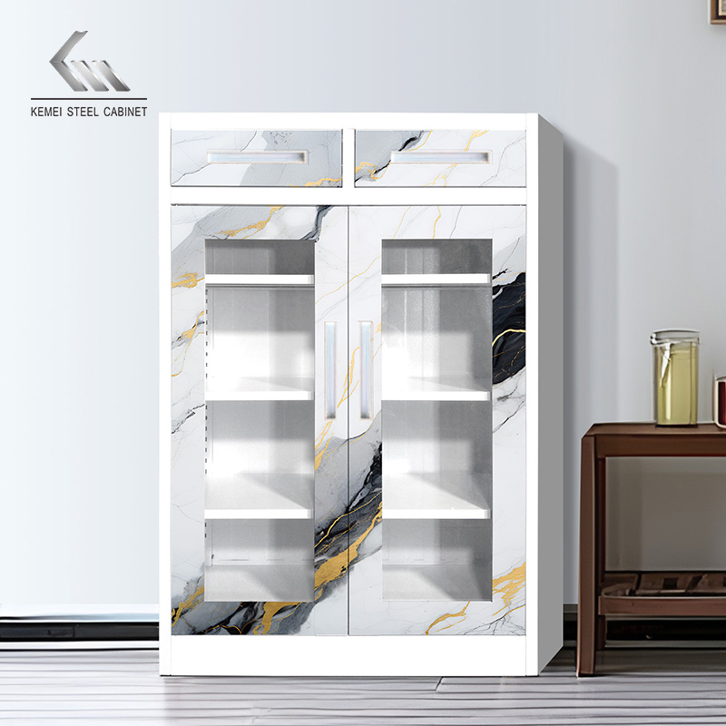 Multi-Functional Metal Steel printed Shoe Cabinet with Drawer