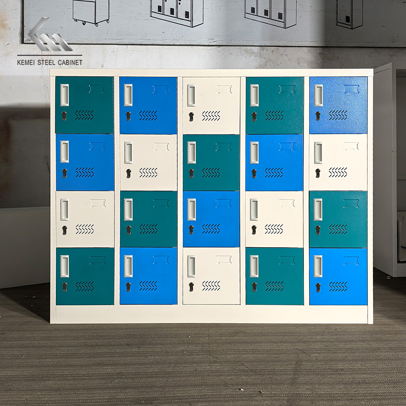 Steel 20 Doors Colorful Bag Storage Cabinet Locker