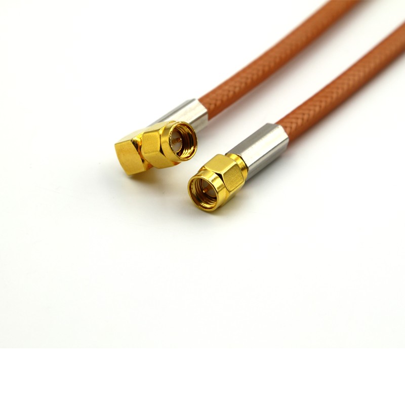 SMA公头直式-SMA公头弯式连接器接RG400电缆组件