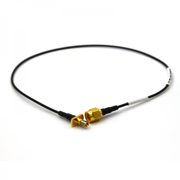 SMA公头直式-SCS公头（φ2.5mm接口）直式法兰面板接RG178电缆组件