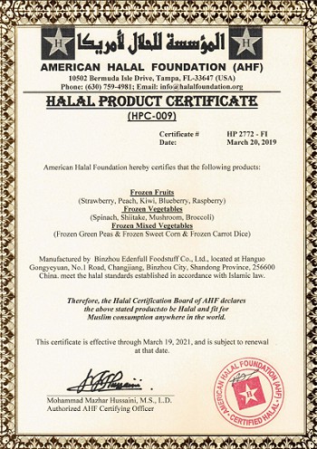 Halal certificate updating