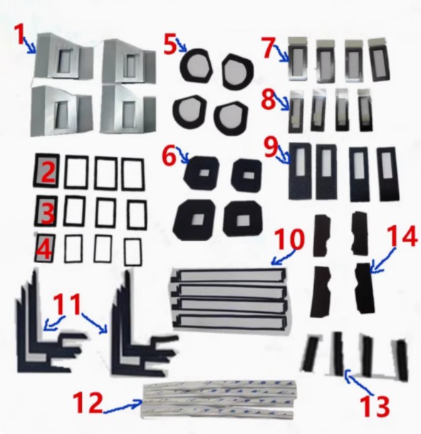 Konica Minolta BH C8000 C6085 C1100 C1085 C6100 Complete Set Sponge Seal Kits