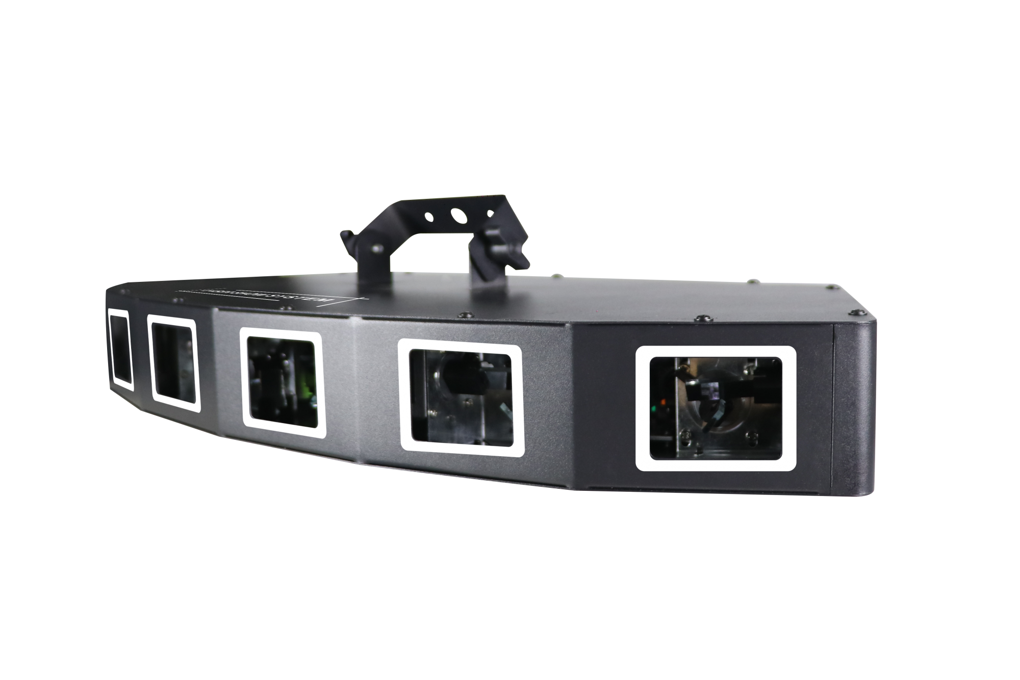  Fan shaped six head full-color scanning laser