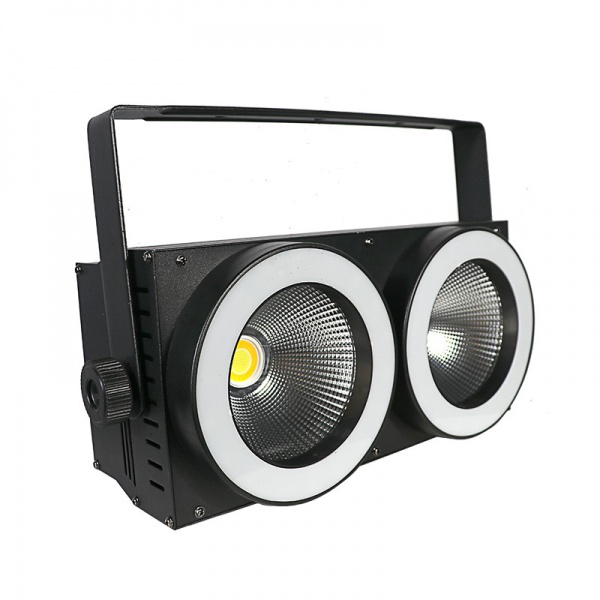 COB 2-Eye Audience Light with Dual-Color Internal and External Complementary Lights