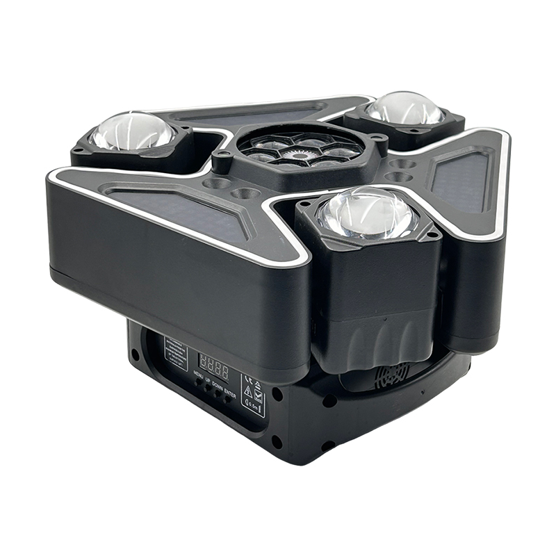 Triple-Head Ultra-Colorful Bee-Eye Design with LED Strip