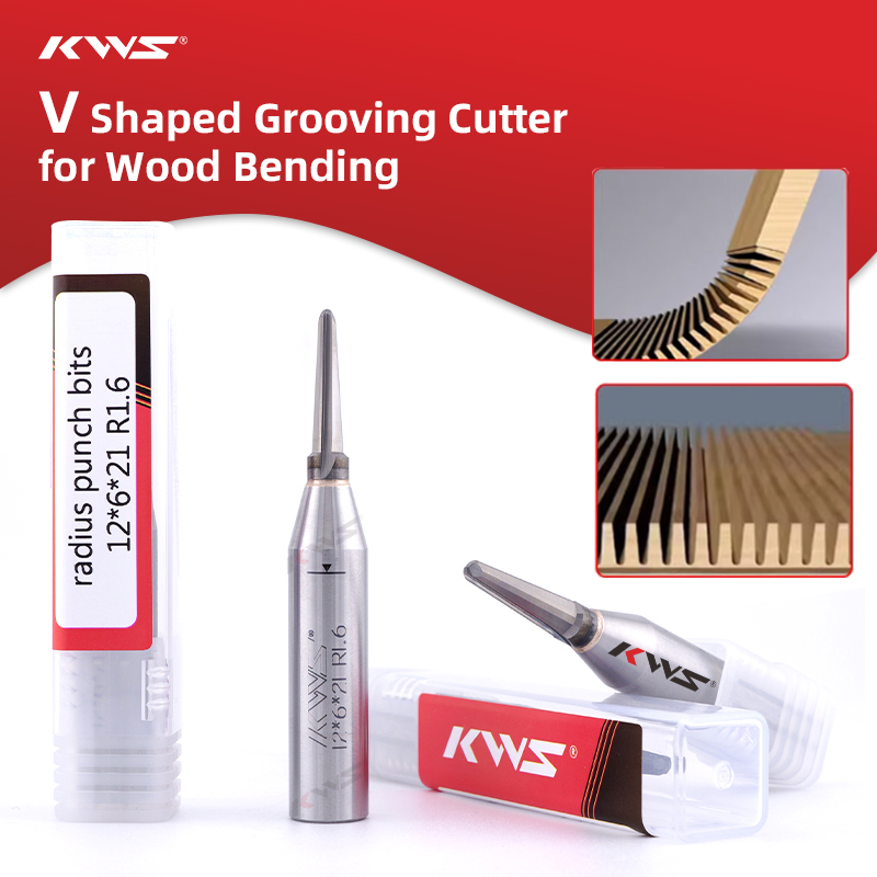 KWS V-Groove Round Bottom Router Bit for Wood Slotting and Bending