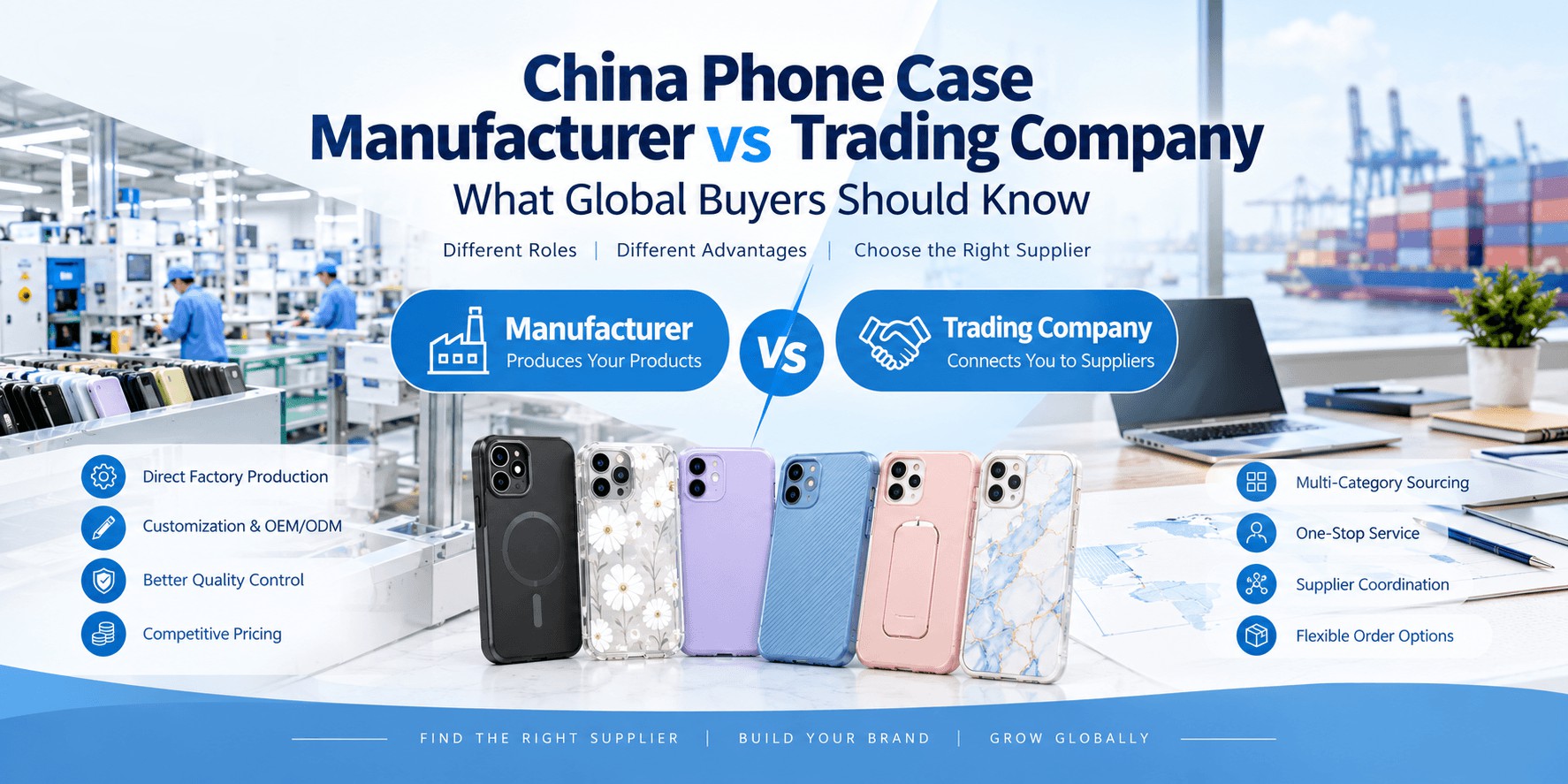 China Phone Case Manufacturer vs Trading Company: What Global Buyers Should Know