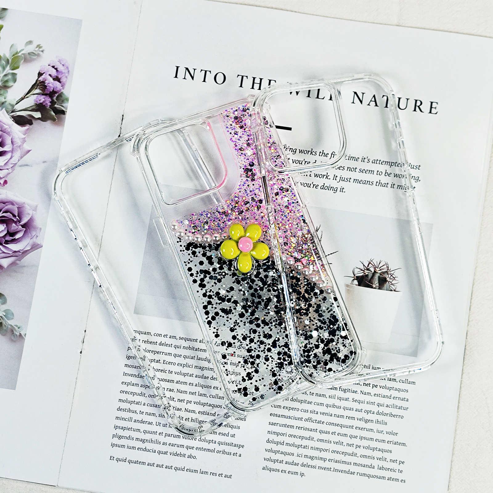 360 flower phone cases for iphone 16 15 14 13 12 11 pro clear shockproof cover 