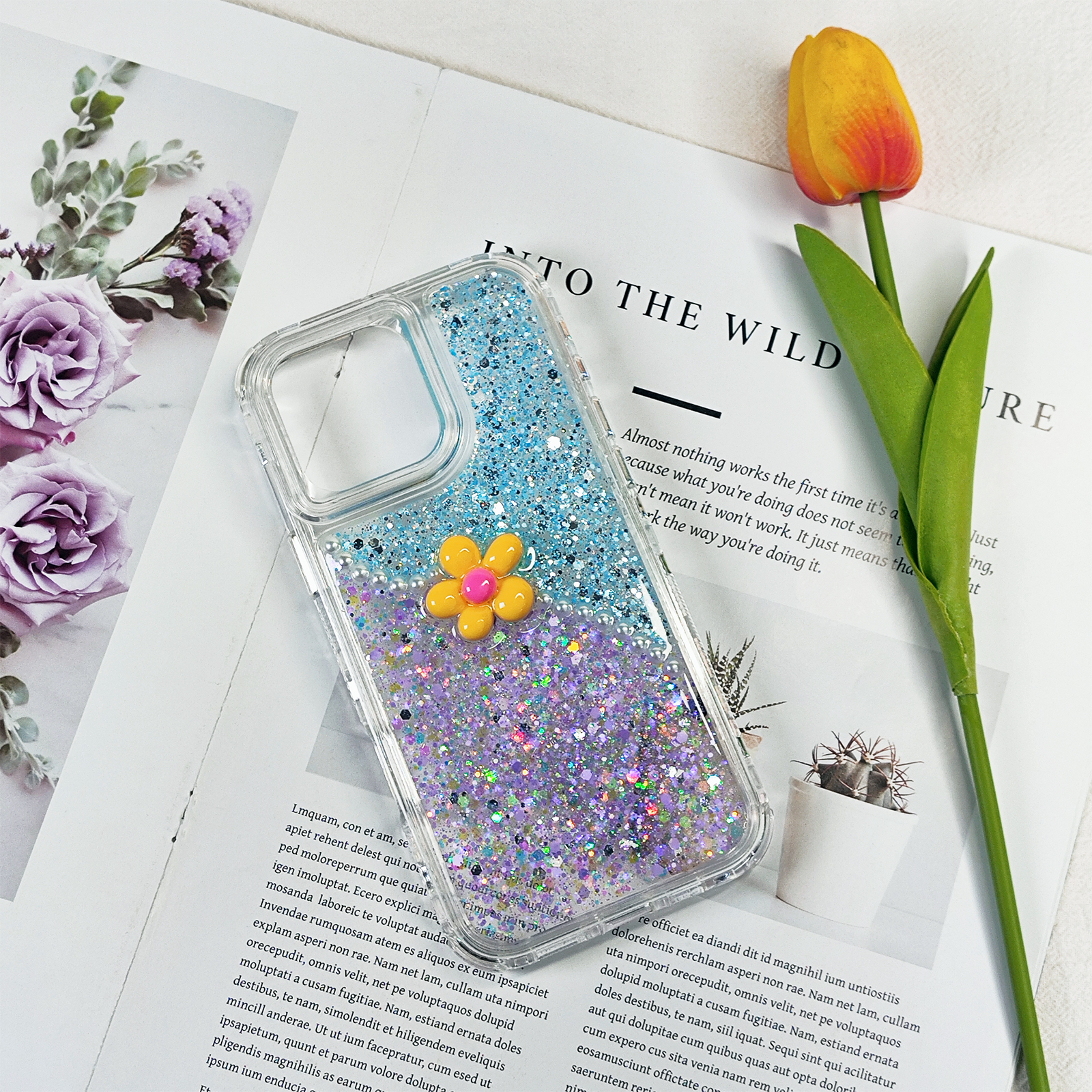 360 flower phone cases for iphone 16 15 14 13 12 11 pro clear shockproof cover 