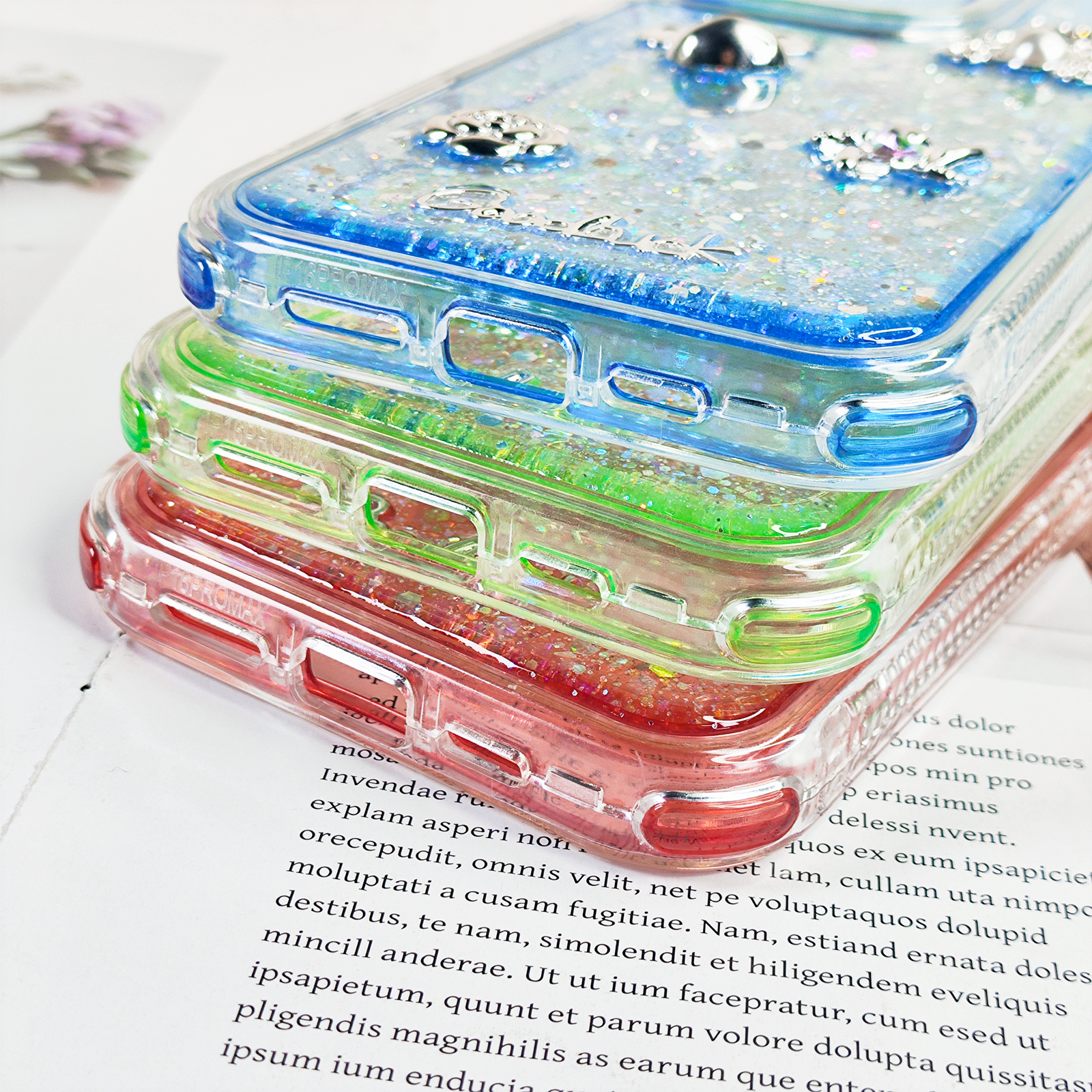 Dripping glue glitter  phone case for iPhone 16 15 14 13 12 11 cute bear mobile cover