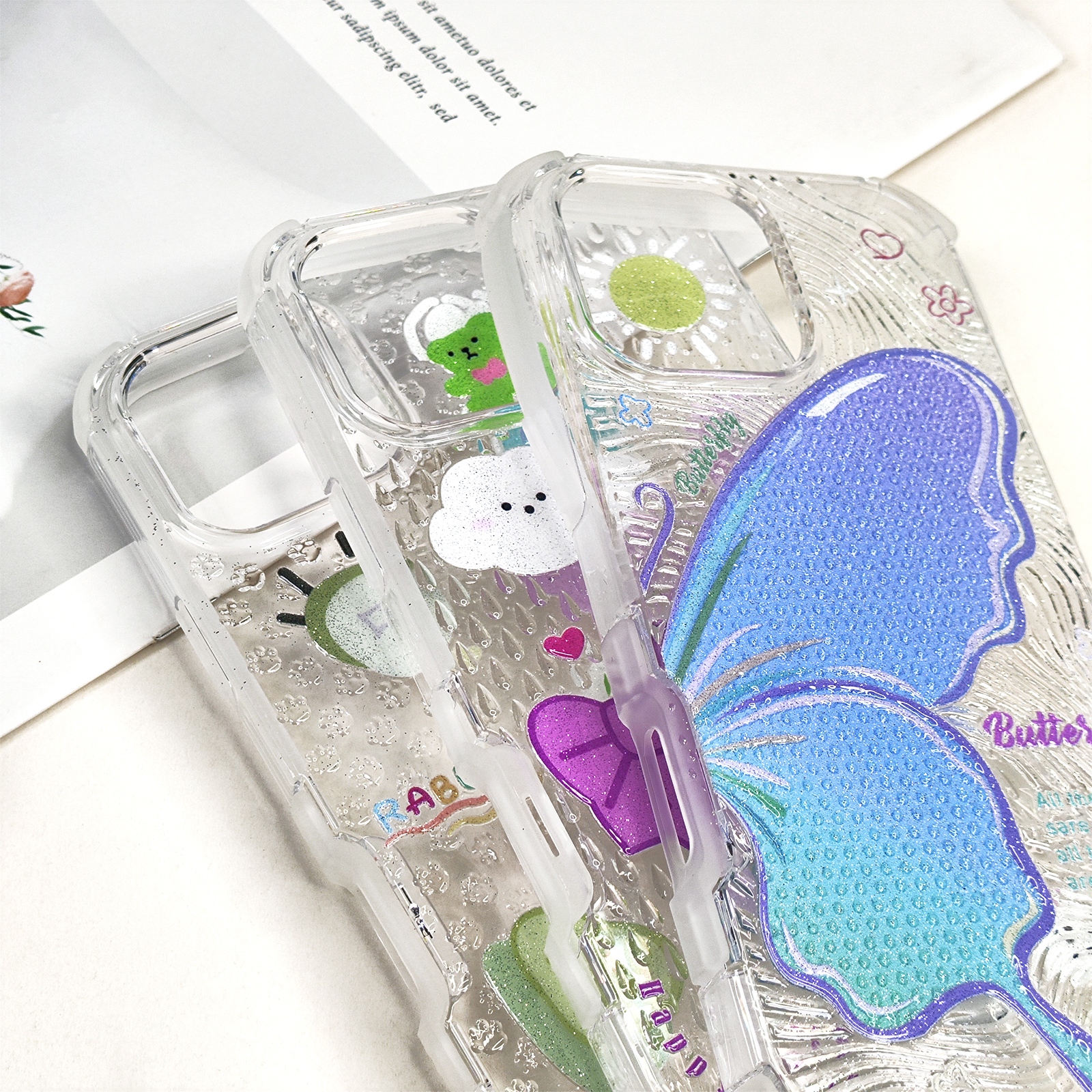 Customized Transparent phone cover for iphone 16 15 14 13 12 11 clear phone case