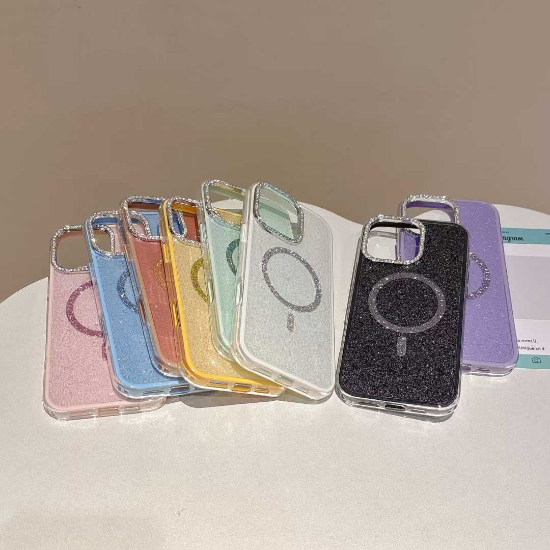 Pure color magnetic phone cases for iphone 16 15 14 13 12 11